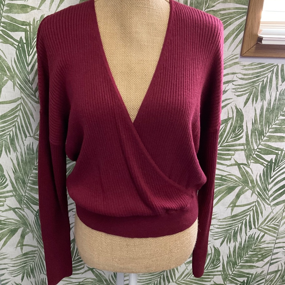 Leigh Long Sleeve wrap sweater